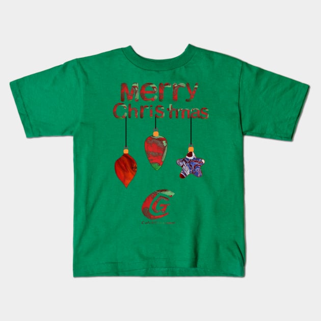 Merry Chirstmas Kids T-Shirt by Caleb Gene